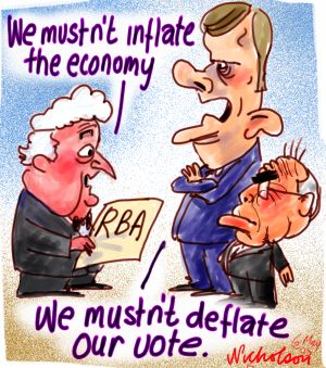 RBA must not inflate economy..    We must not deflate our vote..    Funny toons.