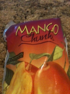 Add mango chunks to the salad