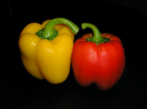 Add Red and Yellow peppers