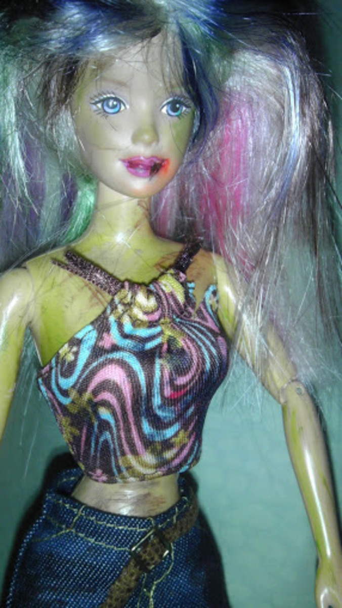 A beautiful zombie Barbie