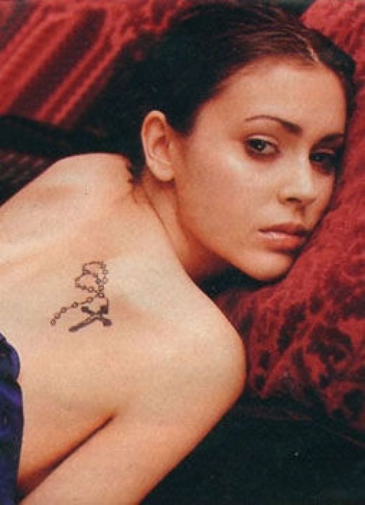 Allysa Milano Tattoo Pictures