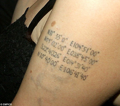 Angelina Jolie Tattoos