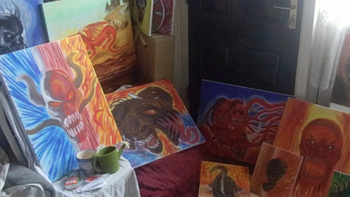 Paint Fantasy Concepts. A collection of acrylic paintings all by me Wayne Tully.