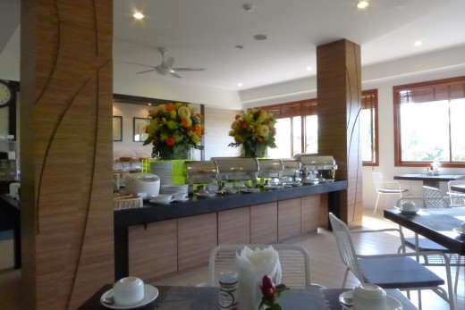 Breakfast Buffet in the morning. The real highlight was the eggs cooked to order.