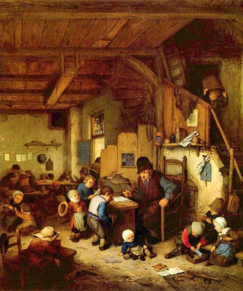 "The Schoolmaster", Adriaen van Ostade (1610–1685), Louvre Museum, France