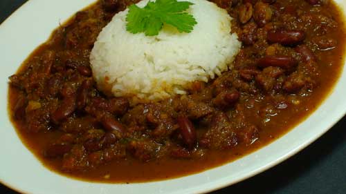 Rajma Chaval (red kidney beans curry with rice)