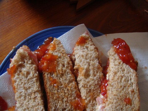 Halloween Finger Sandwiches
