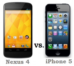 Google Nexus 4 vs. Apple iPhone 5 - Which smartphone to buy? (Specs, Display, Design, Performance, Software, OS, Extras)