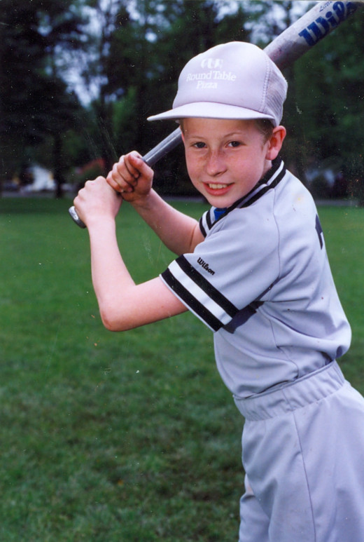 Me playing Little League. Look how tough I was!