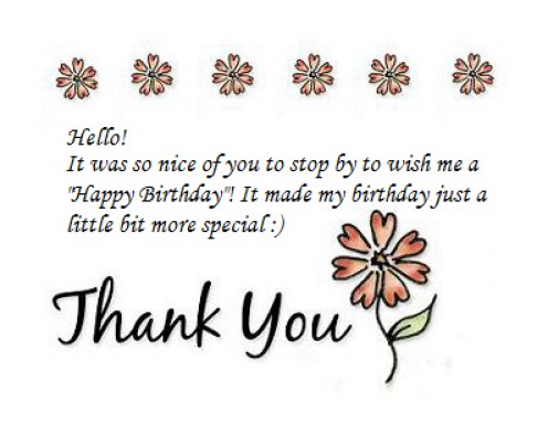 Thank You Notes for Birthday Wishes Thank You Notes for Birthday Wishes