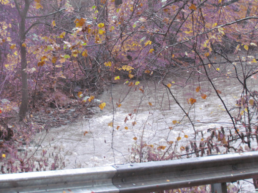 Local rivers that were in turmoil the day after Sandy.