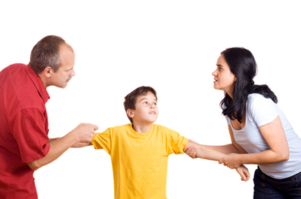 Don't make your child the rope in a parental tug of war. 