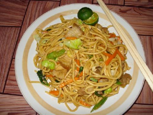 to this cooked pancit canton.
