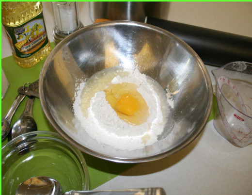 Begin to mix the dough