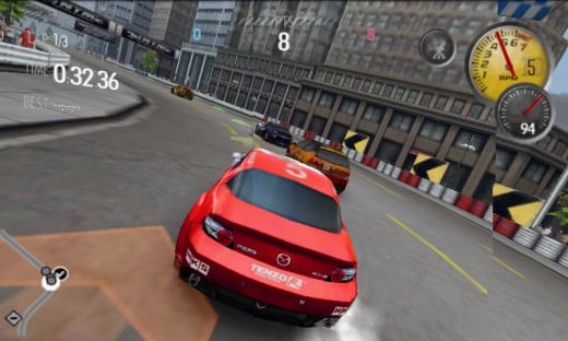 Having a gyroscope allows you to reliably use tilting your smartphone as a steering wheel to control your can in racing games like NFS
