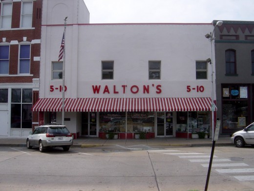 Sam Walton's first little store that became just a little bigger--look how small it is!