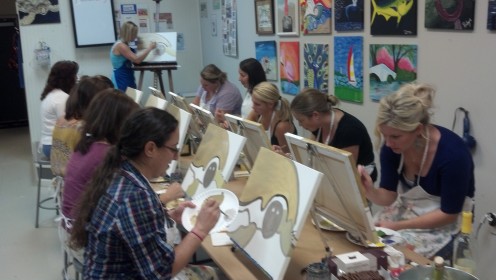 Fear No Easel social painting in action~