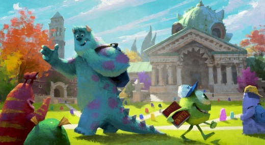 Mike and Sully at the Monsters University