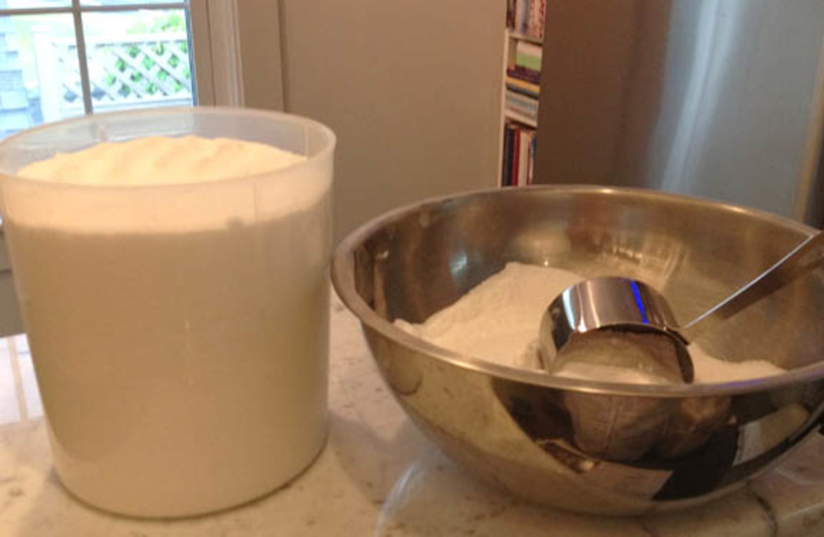 This recipe makes a large batch of soap powder.