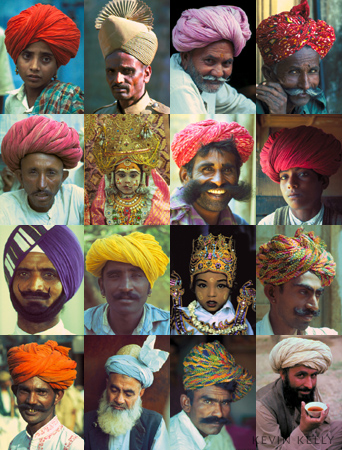 Different styles of turbans