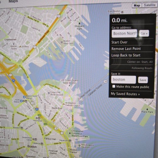 Screenshot of jog.fm maps.