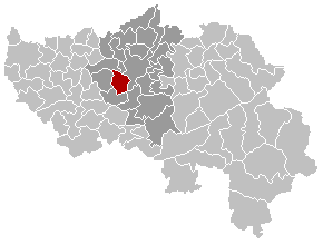 Map location of Séraing, Liège province