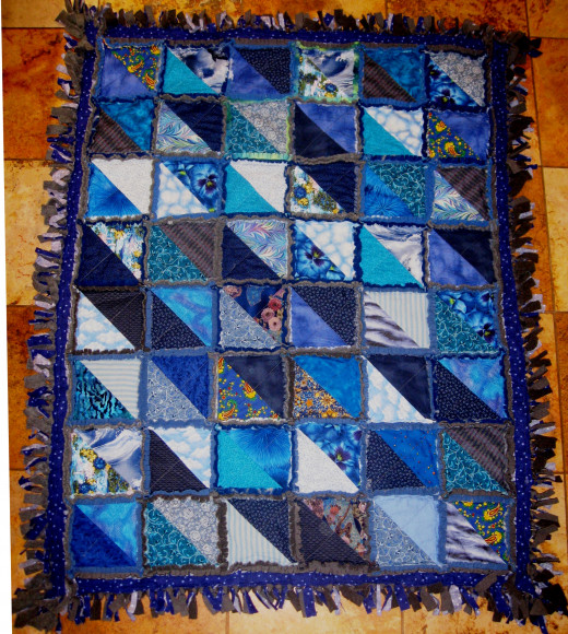 Make rag quilts to use up fabric scraps.