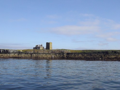 Isolated wardens house on the Farne Islands