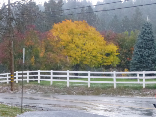 Hail on the road