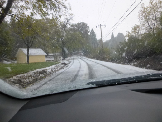 White like snow-so fast it covered the road!