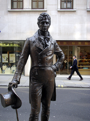 Beau Brummel, the first "GQ" guy, who brought about the monochrome dapper phase in menswear