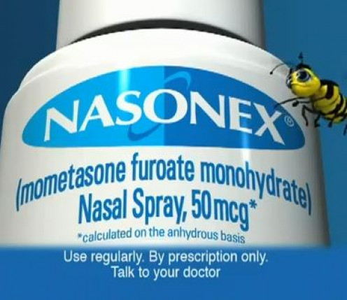 Nasal spray steroid antihistamine