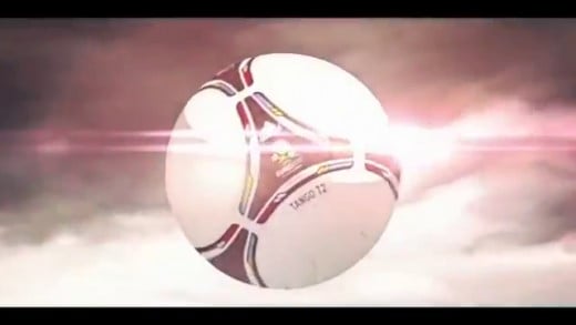 Nuclear flash behind soccer ball