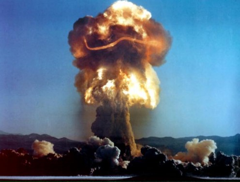 The Atomic Energy Commission (AEC) triggered the atomic bomb called Priscilla on June 24, 1957 at the Nevada Test Site. According to U.S. Department of Energy documents, Priscilla was a balloon type test, it was weapons related, and had a yield of 37