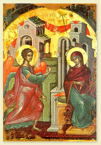 Icon of the Annuciation by Theophanes the Cretan