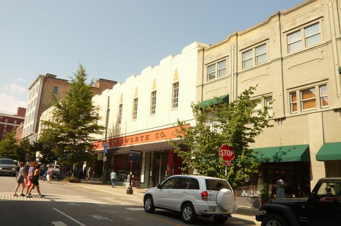 Woolworth's at 25 Haywood St. in Downtown Asheville NC is now an arts center.