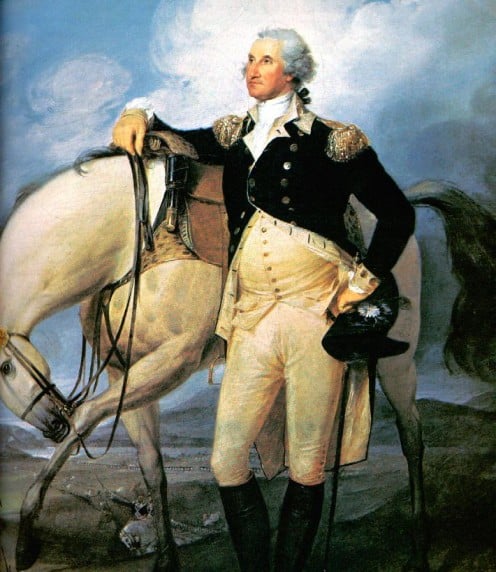 George Washington and the horse he rode in on.