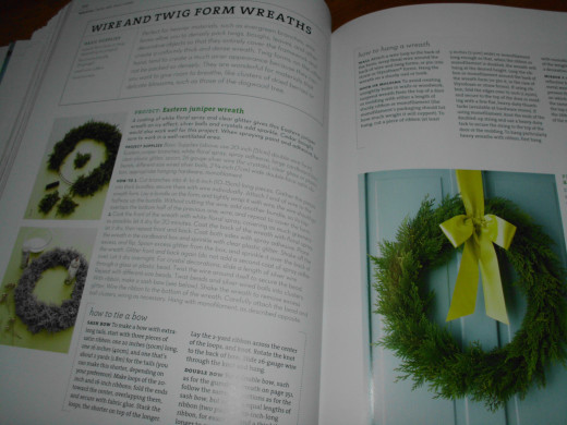 a page from the book covering wreath making
