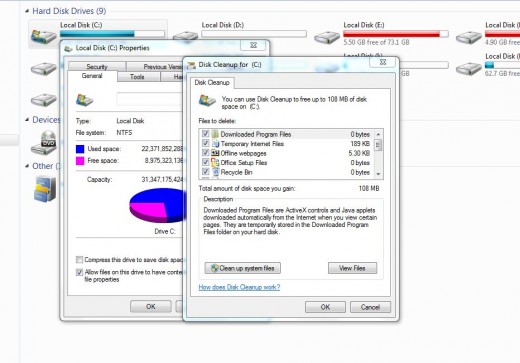 A screenshot of Disk cleanup