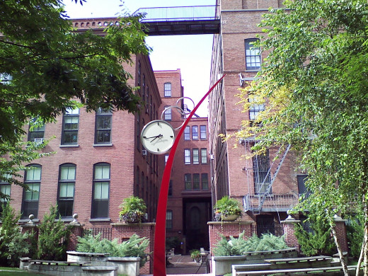 Pratt's modern art structures on campus