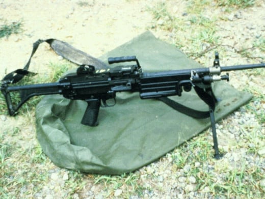 Great big 50-cal rifle (before the barrel got bent)