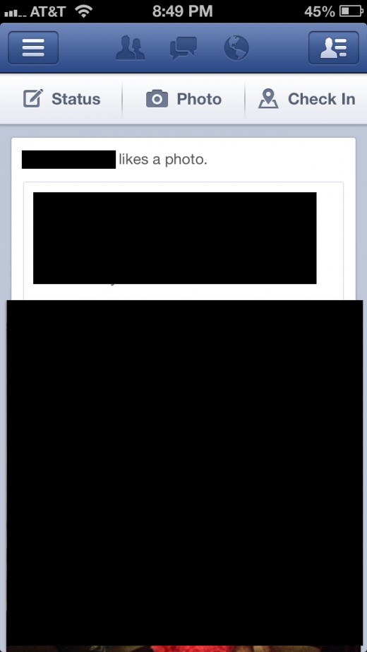 Tap the Facebook native app on your iPhone, iPad or iPod Touch to launch the app. The app opens to your Facebook News Feed.
