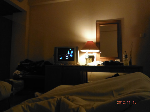 A sample in low light.