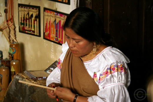 panpipe maker, Peguche village, Otavalo