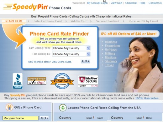 Speedy Pin Website Screen shot