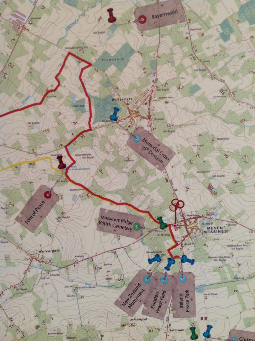 Photo of area map south of Iepers