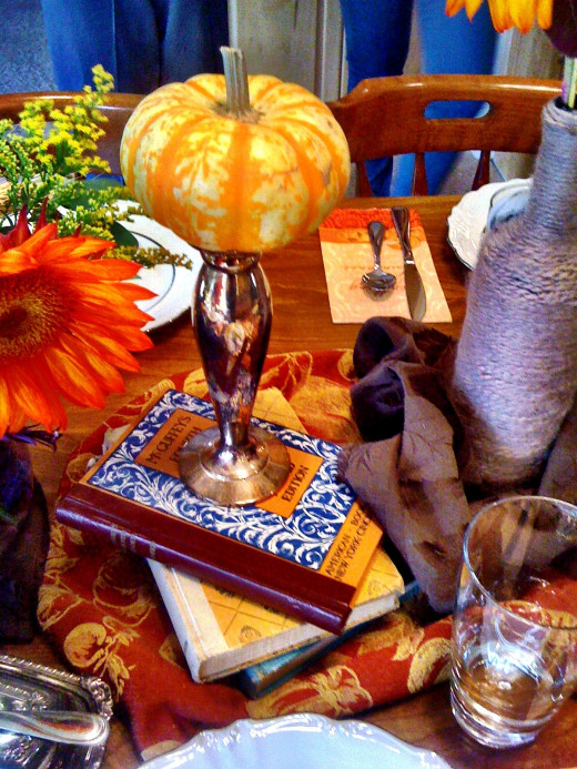 Use a combination of items in your house to create a centerpiece
