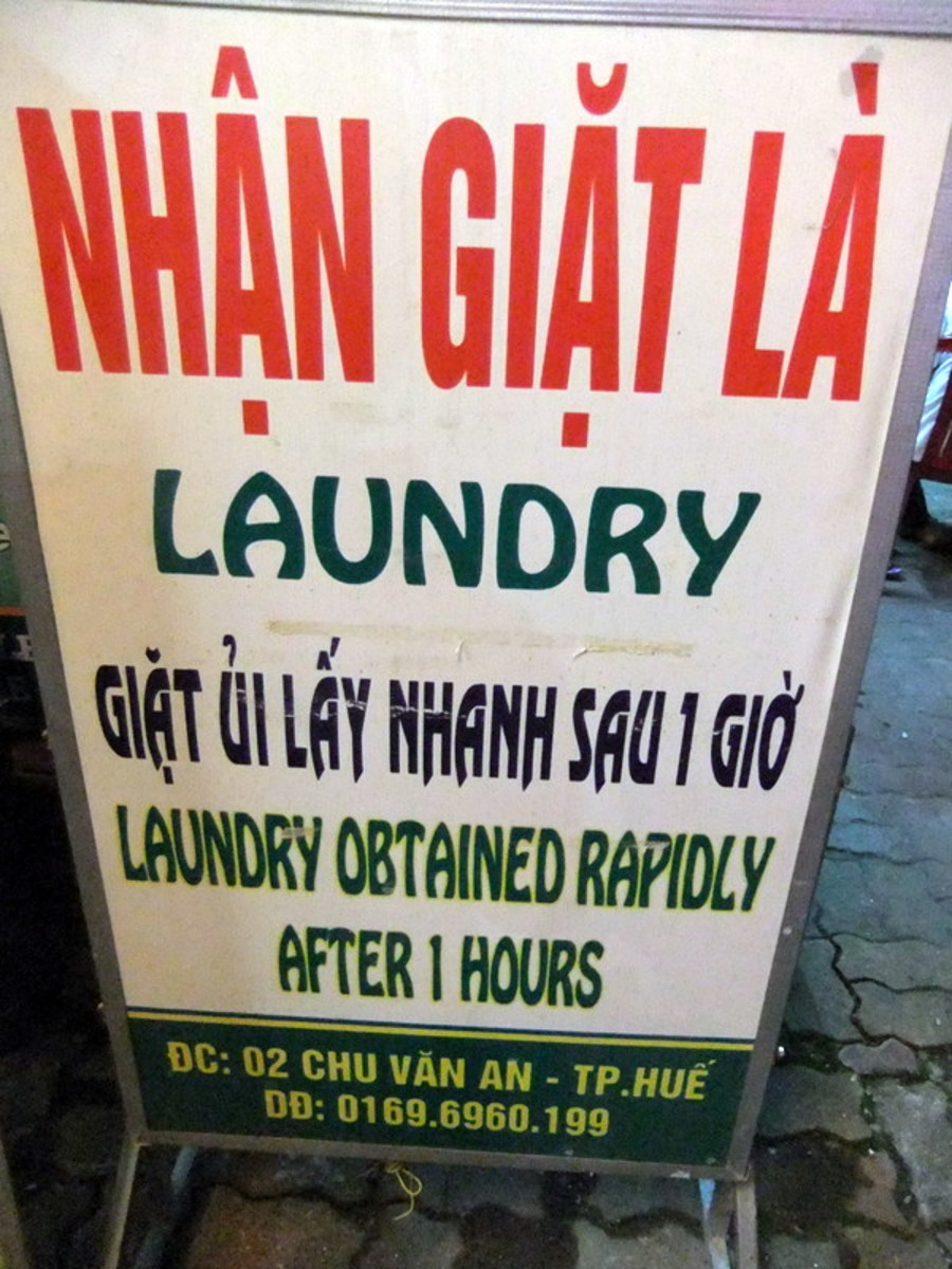 Bad translation is always the reason for funny signages in non English speaking countries. What do you think of this translation - Fast laundry in Vietnam?