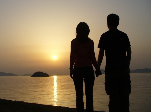 Couple on the beach.