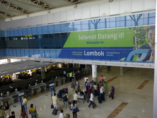 Lombok Int. Airport. Selamat Datang/welcome to Lombok.